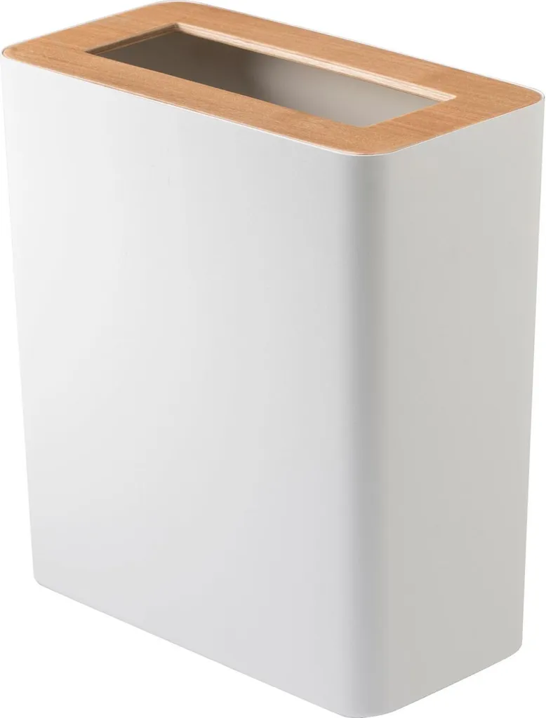 YAMAZAKI 3196 Cestino Carta Bianco Rin - Design Giapponese Moderno
