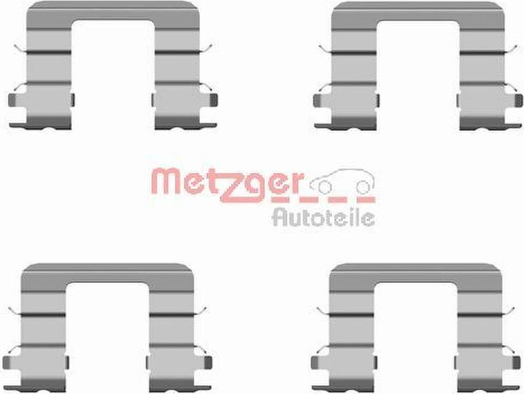 METZGER 109-1696 Zubehörsatz Scheibenbremsbelag Vorne für KIA Picanto (SA) für MITSUBISHI COLT VI (Z3A, Z2A)
