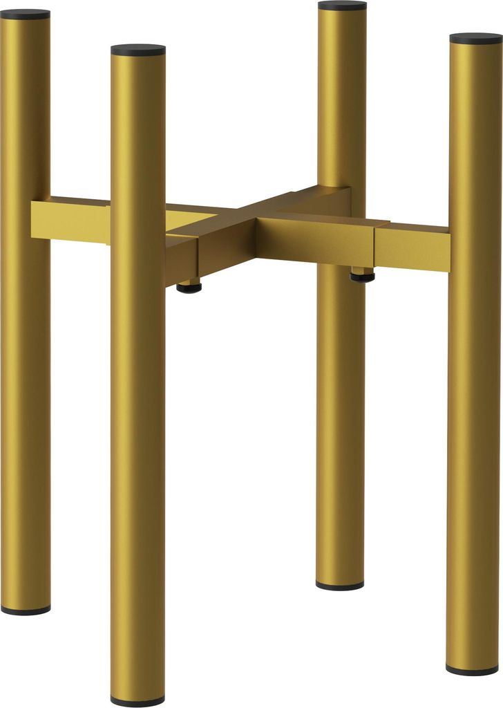 DanDiBo Sgabello Portafiori In Metallo Con Vaso – Dorato/Nero, Altezza 47 Cm, Portata 20 Kg, Per Piante E Fiori - 2