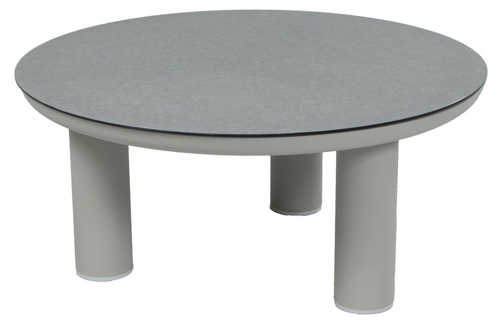 Lounge-Tisch Porto | ø 80 cm | Natur | Aluminium & Ceramic Brono