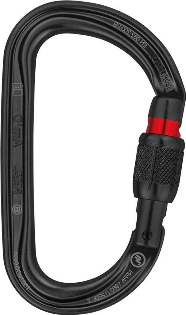 Couteau-carabine noir de randonnée et camping avec vis de sécurité