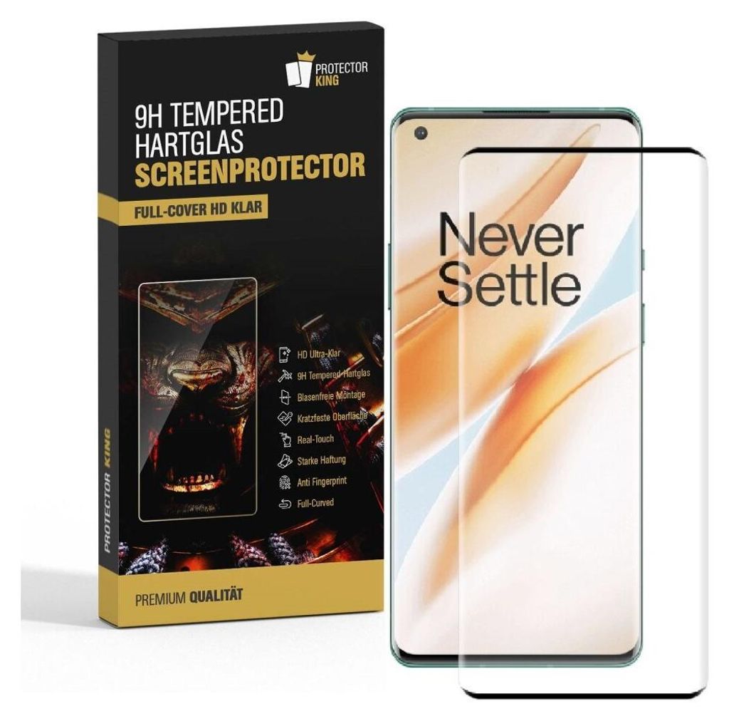 3x 9H Hartglas für OnePlus 8 Pro FULL CURVED Schutzglas Produktbild 
