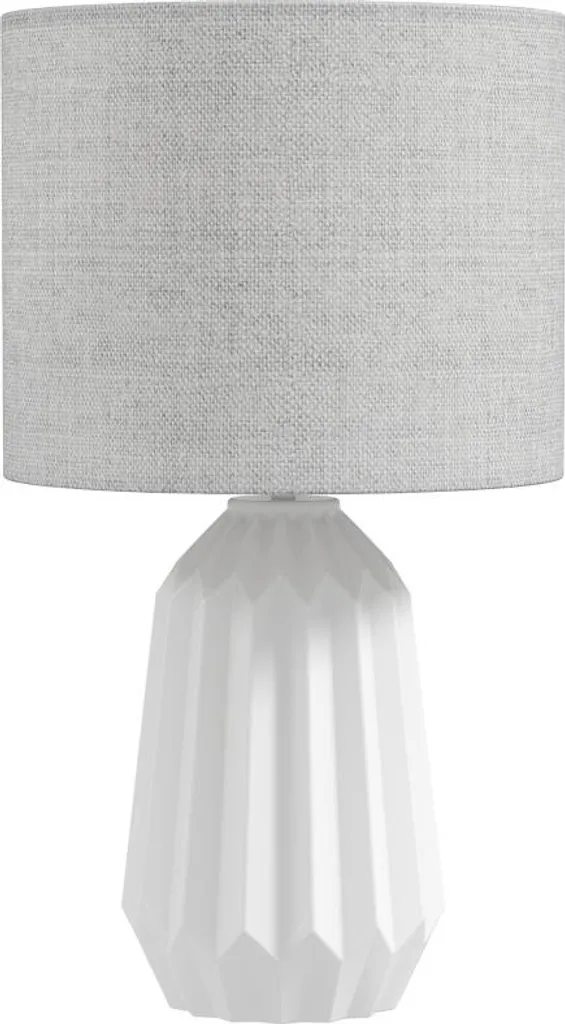 Lampe de bureau avec interrupteur à bascule et finition lin blanc