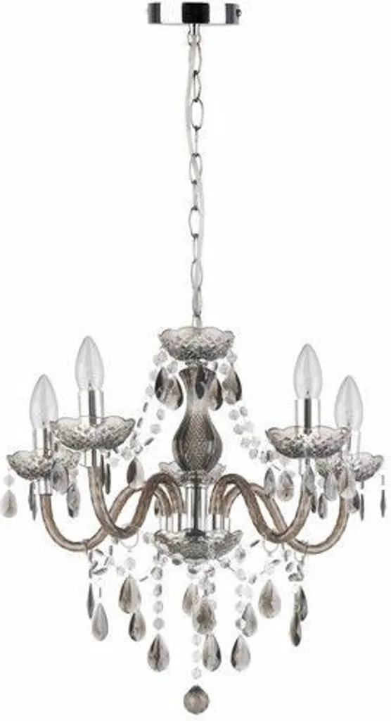 Lustre Marie Reality 140 cm : sublimez vos hauts plafonds en noir chromé