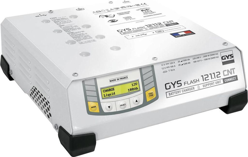 GYS GYSFLASH, 121.12 CNT FV Autobatterie Ladegerät Batterieladegerät 12V für KFZ