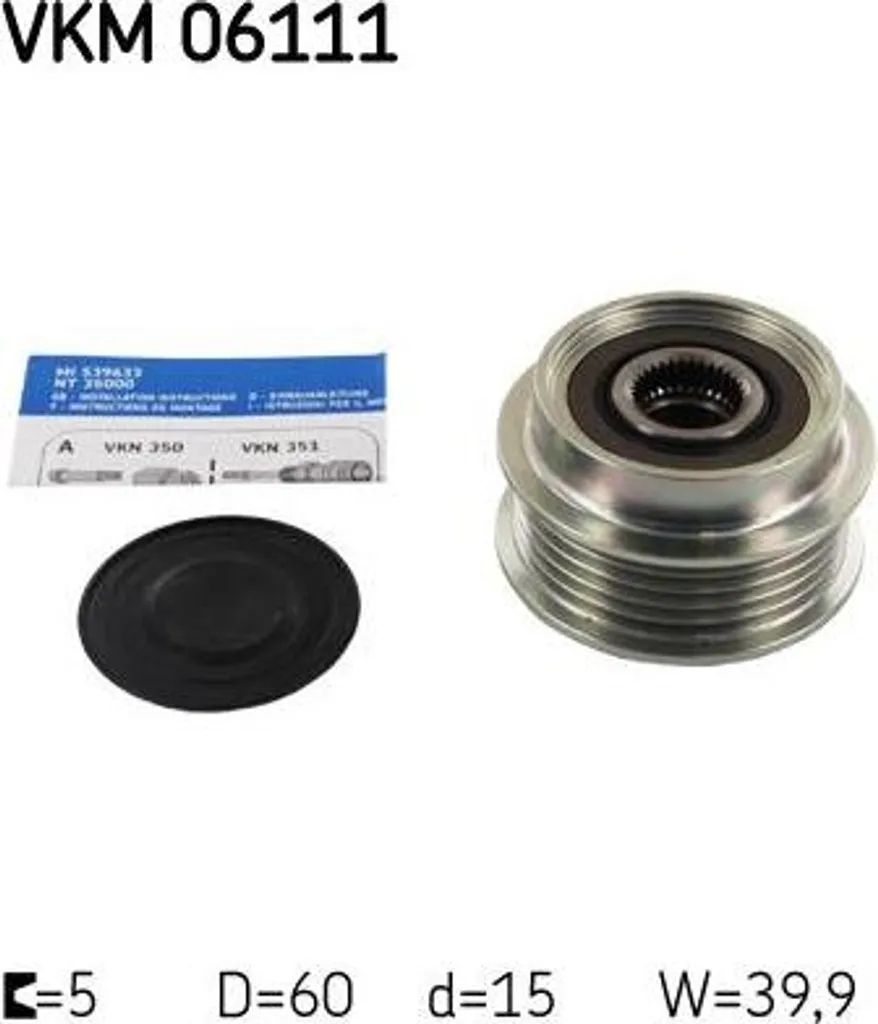 Poulie débrayable alternateur SKF VKM 06111 pour Toyota Yaris 2741533010