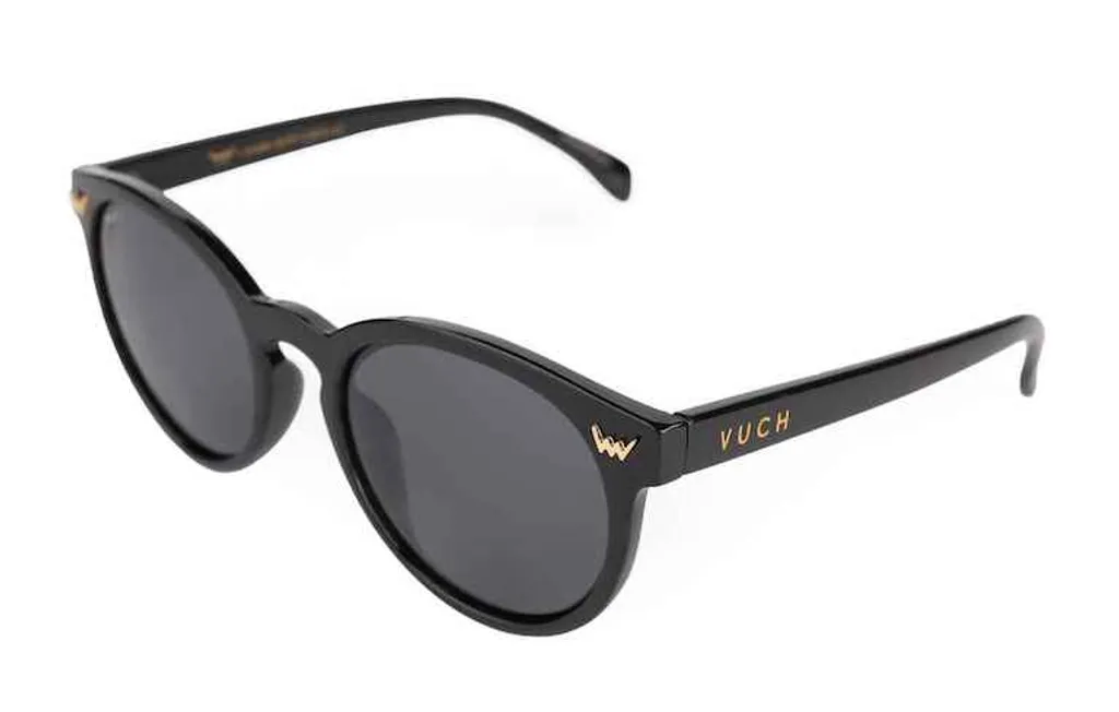 Vuch Pelles Oval Noir : Lunettes polarisées à monture ovale durable