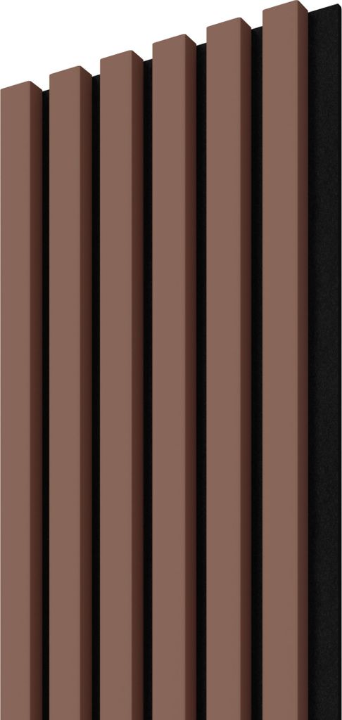 STEGU Acoustic Line Lamelle akustisch MDF auf Filz Terracote 265x24,5x2,2 cm