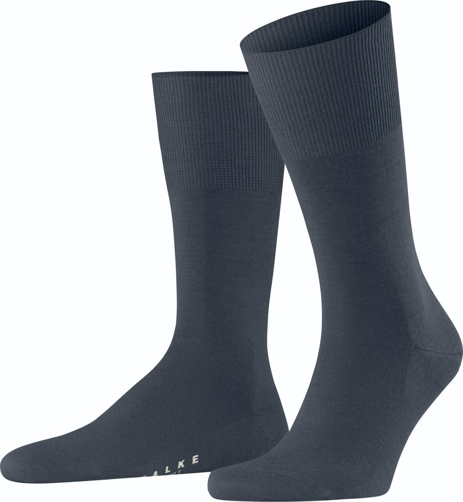 FALKE Airport Merino-Socken Herren dark blue mel. 41-42