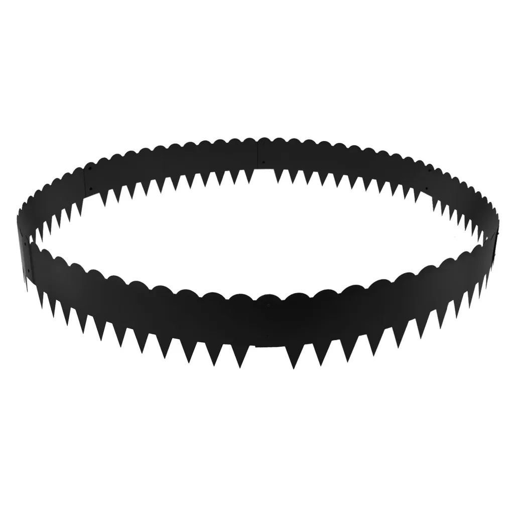Bordure de jardin métal noir 102x25cm pliable pour stopper l'herbe folle