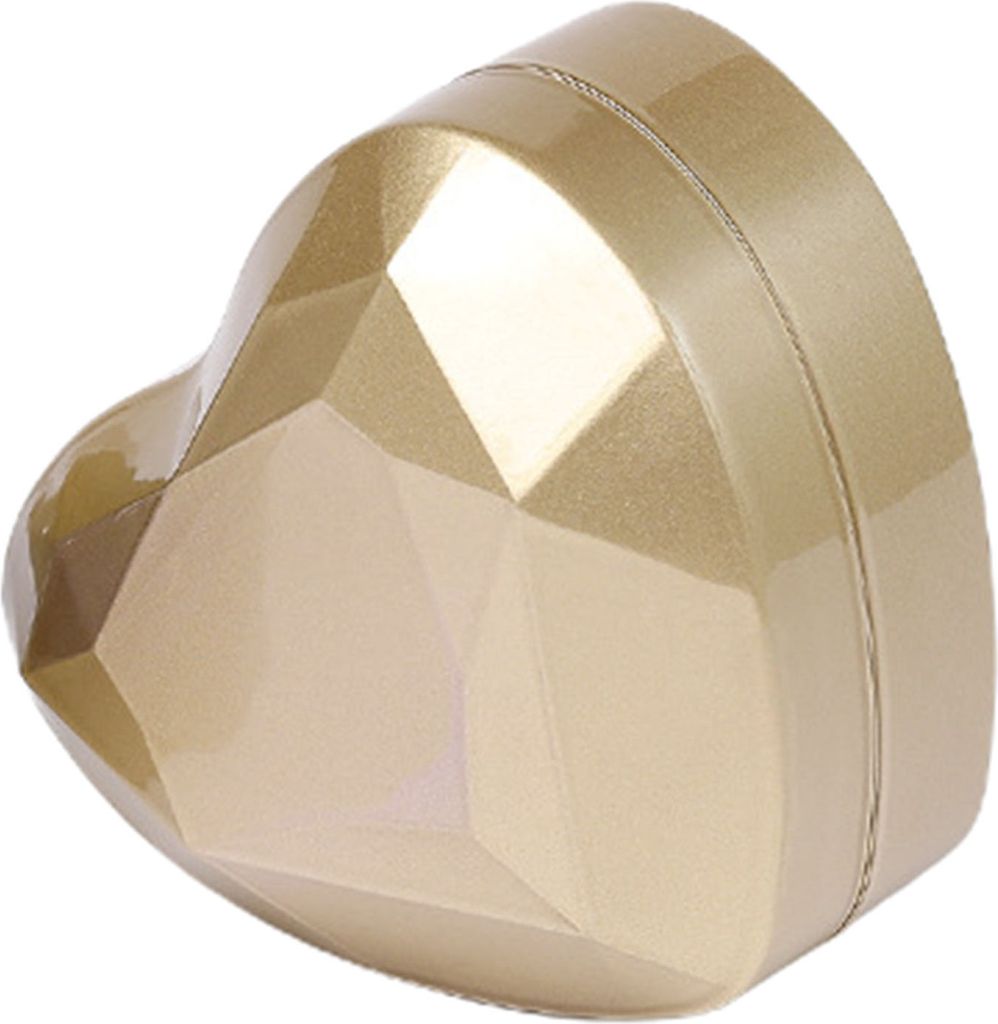 Ringbox in Herzform mit LED-Licht, tragbares Ringetui im Taschenformat für Heiratsantrag, Verlobung, Hochzeit