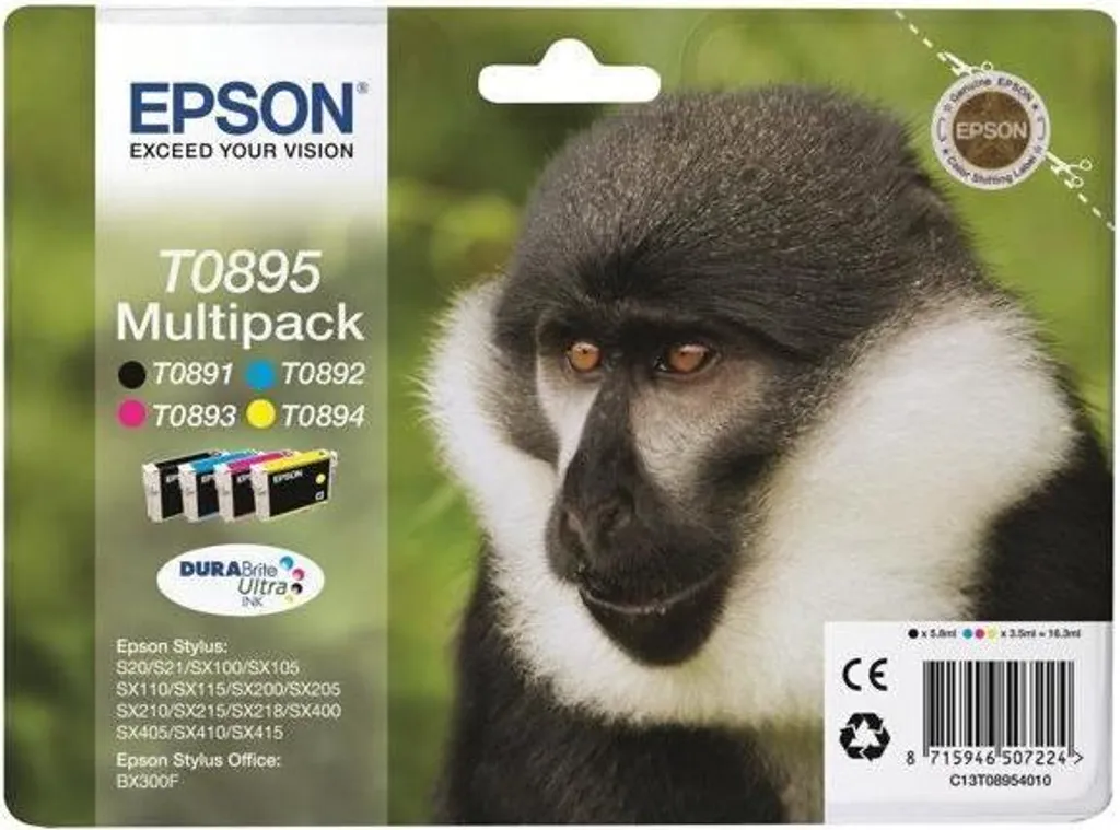 Risparmio Multipack Epson T0895 Originale - Set 4 Cartucce C13T08954020