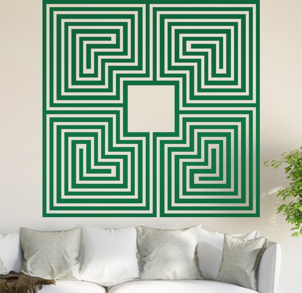 Römisches Labyrinth Wandtattoo in 6 Größen - Wandaufkleber Wall Sticker - Dekoration, Küche, Wohnzimmer, Schlafzimmer, Badezimmer
