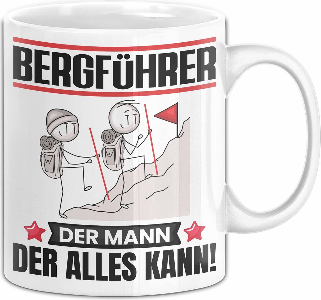 Bergführer Tasse Geschenk für Bergführer Der Mann Der Alles Kann Geschenkidee zum Geburtstag (Weiß)