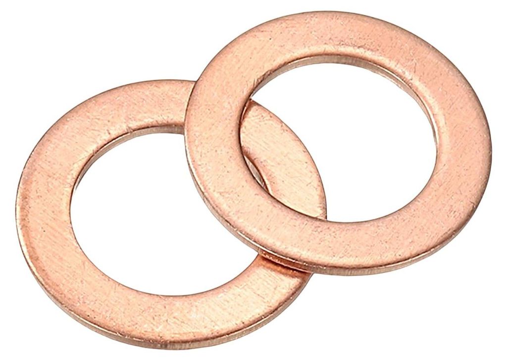 Set mit 36 Ringen, Sortiment M10 x 16 mm x 1 mm Messingringe, flache Sicherungsringe, flache Metalldichtungsringe für Schrauben, Bolzen und Muttern