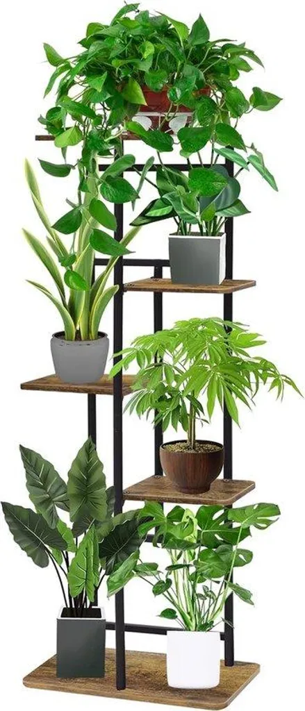 Étagère pour plantes en bois à 5 niveaux pour balcon et salon 94 cm