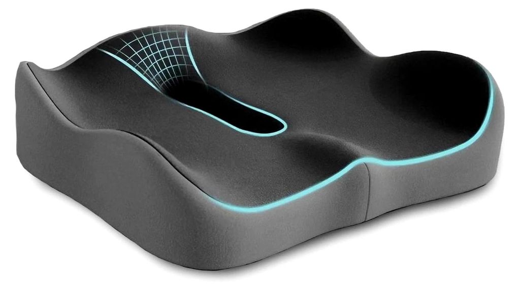 Hohles Sitzkissen Orthopädisch, W-förmiges Doppel-Hohl-Design Memory-Schaum Steißbeinkissen Entlastung, Bürostuhl Auto Rollstuhl Sitzauflage