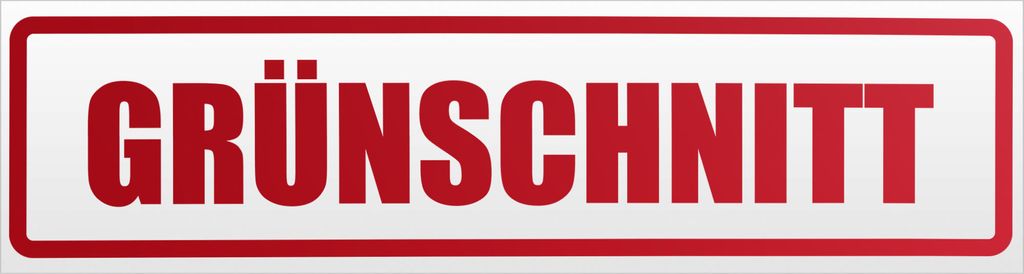 Kiwistar Grünschnitt Magnetschild Schild magnetisch - 30cm Rot - reflektierend - Magnetfolie für Auto PKW Kfz