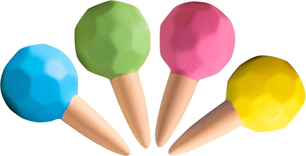 Set mit 4 Gießflaschen, Terrakotta-Bewässerungskegeln, automatischen Tropfbewässerungsstäben für Zimmer- und Gartenpflanzen im Urlaub #4