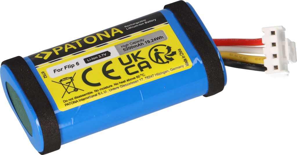 PATONA Akku JBL Flip 6 GSP-1S2P-F6D 3,7V 5,2Ah 19,3Wh