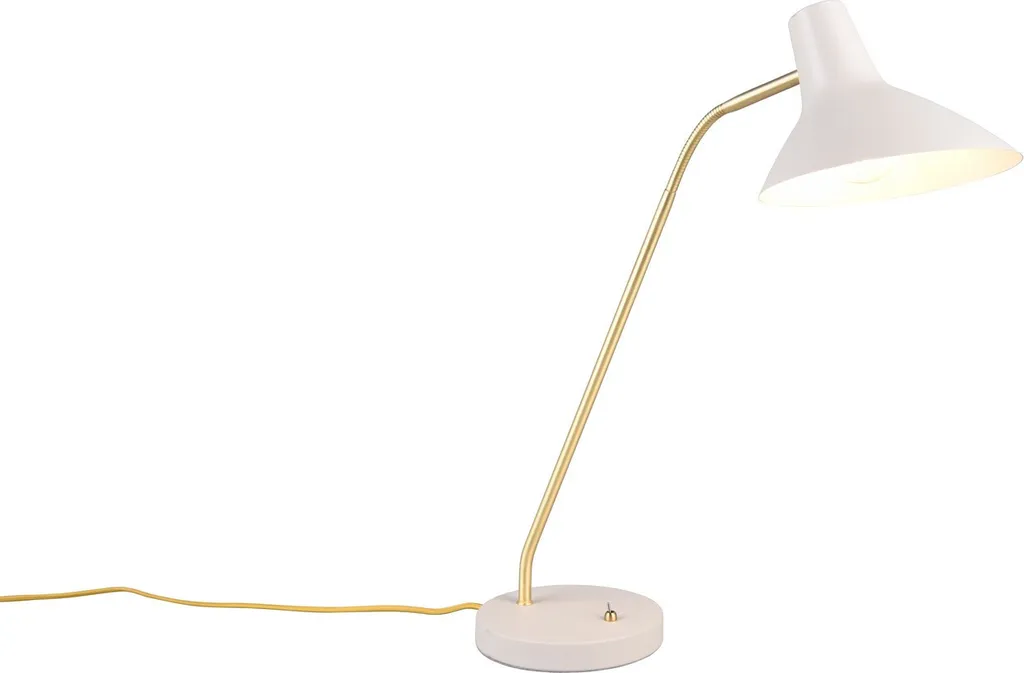 Lampe de bureau ergonomique flexible Trio TRAVELLER laiton anti-reflet