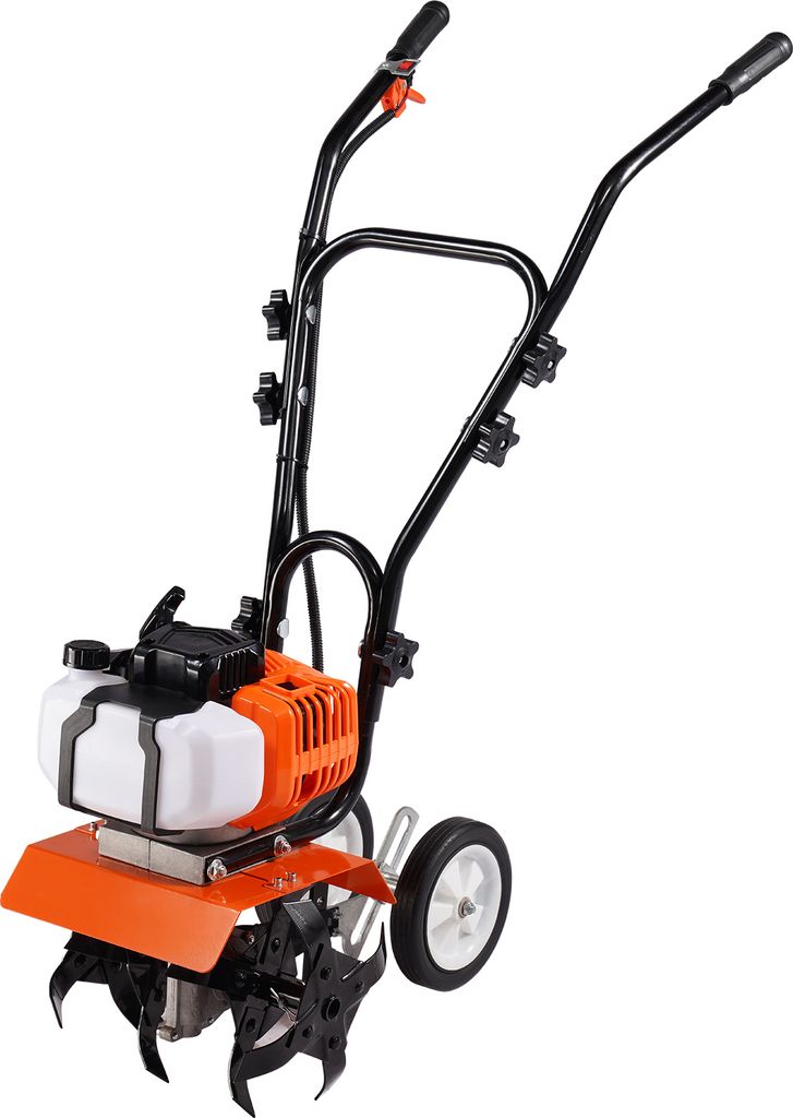 VEVOR Gartenfräse 43CC Hubraum Gasbetrieben Motorhacke 300mm Anbaubreite Motorfräse 100mm Kultivierungstiefe Bodenhacke Stahl Kultivierungsklinge...