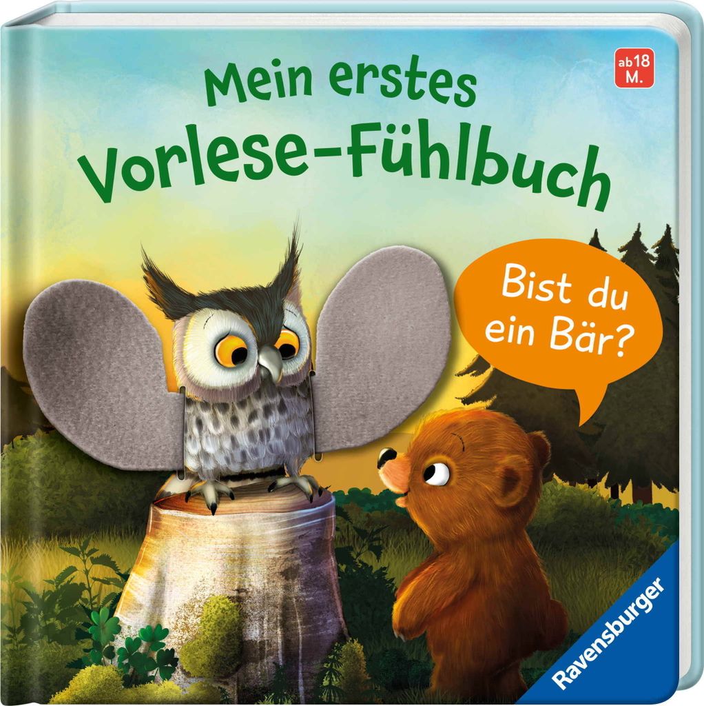 Ravensburger Buch Pappbilderbuch Mein erstes Vorlese-Fühlbuch Bist du ein Bär? 41925
