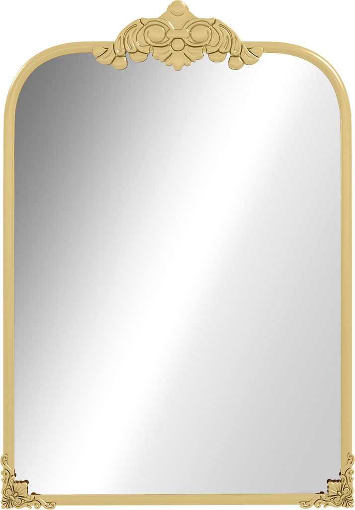 HOMCOM Wandspiegel 60 x 87 cm Badspiegel im Barockstil, dekorative Spiegel, Gold