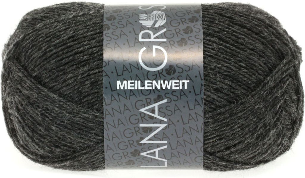 Lana Grossa Meilenweit 50 1105 Anthrazit 50g
