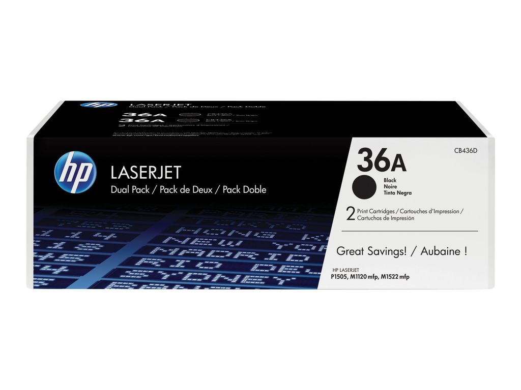 HP Toner CB 436 AD Doppelpack schwarz No. 36 A
