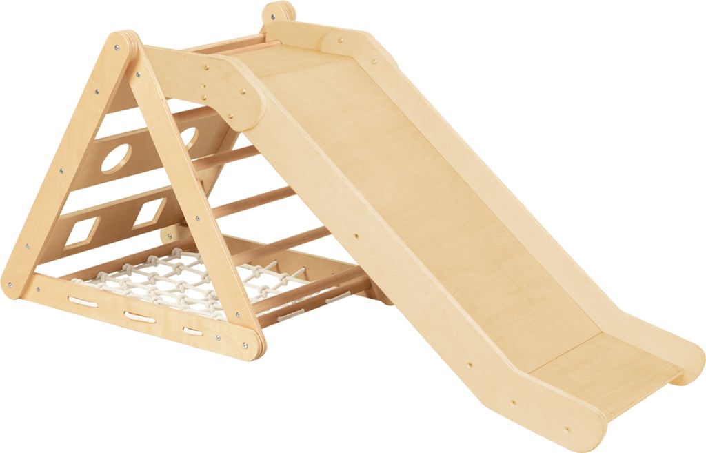 Sunny Sammie 2-in-1 Kletterdreieck mit Rutsche aus Holz in Produktbild 