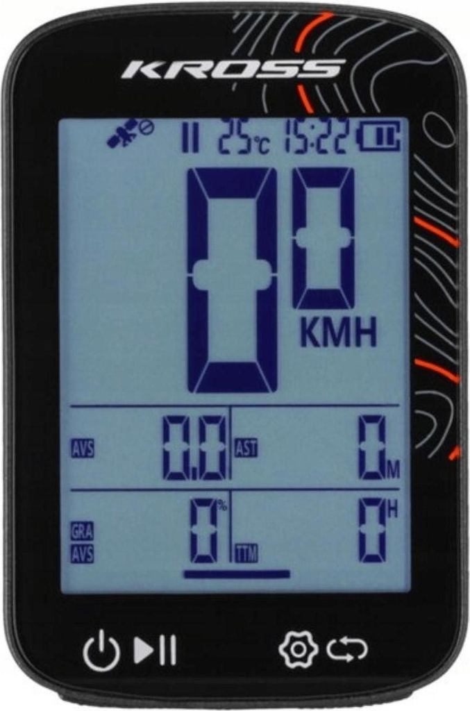 Kross KRC 426 GPS – kabelloser Fahrradcomputer mit 2,4" Produktbild 
