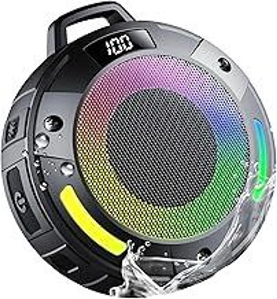Music Box Bluetooth con Luci LED | Altoparlante Doccia Impermeabile