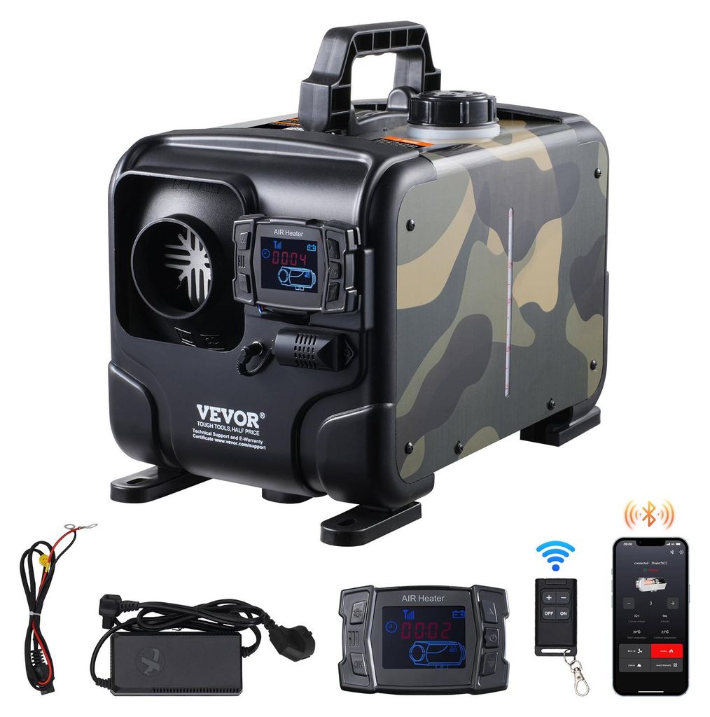 Calentador diésel VEVOR de 8 kW, 12 V/24 V, calentador de Imagen del producto 
