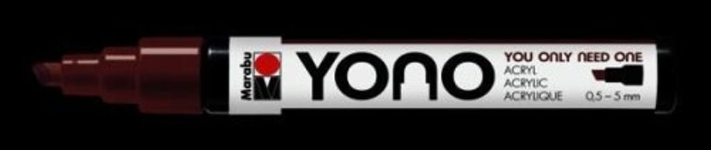 Marabu YONO, Braun, Mehrfarbig, 1 Farben, 1,5 mm, 3 mm, Kanvas, Stoff, Metall, Kunststoff, Porzellan, Stein, Holz