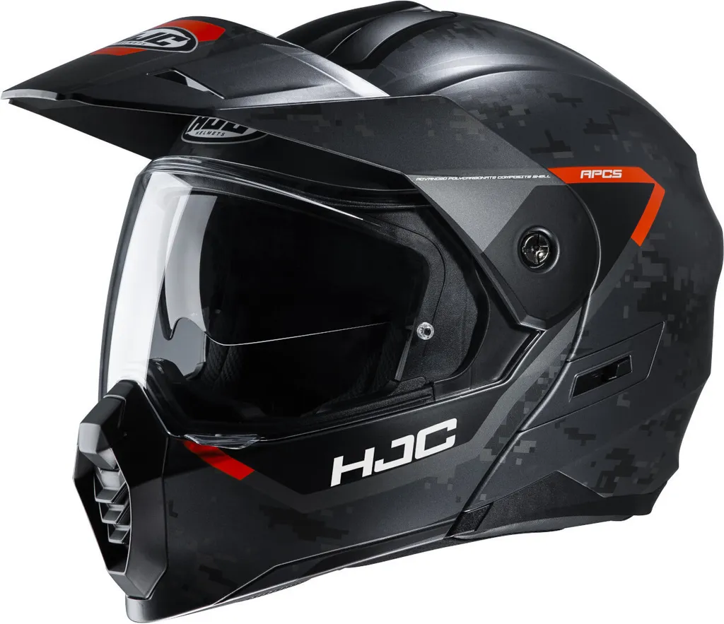 HJC C80 Bult Casque Modulable Noir et Rouge Taille S 55-56 cm Confort
