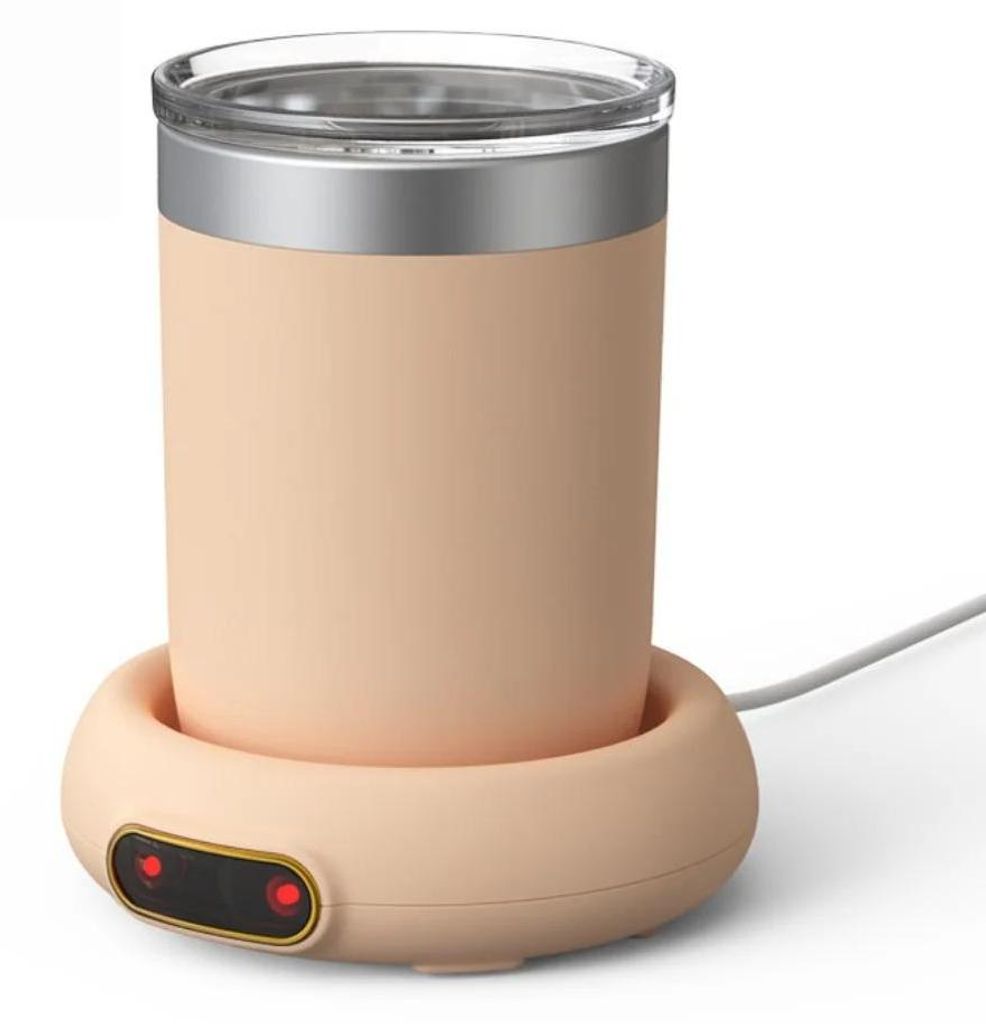 Smart Tassen- & Becherwärmer - USB Heizuntersetzer/Heizmatte - 10 W Leistung - Temperaturregelung - Für verschiedene Tassen - Kompakt - Rosa