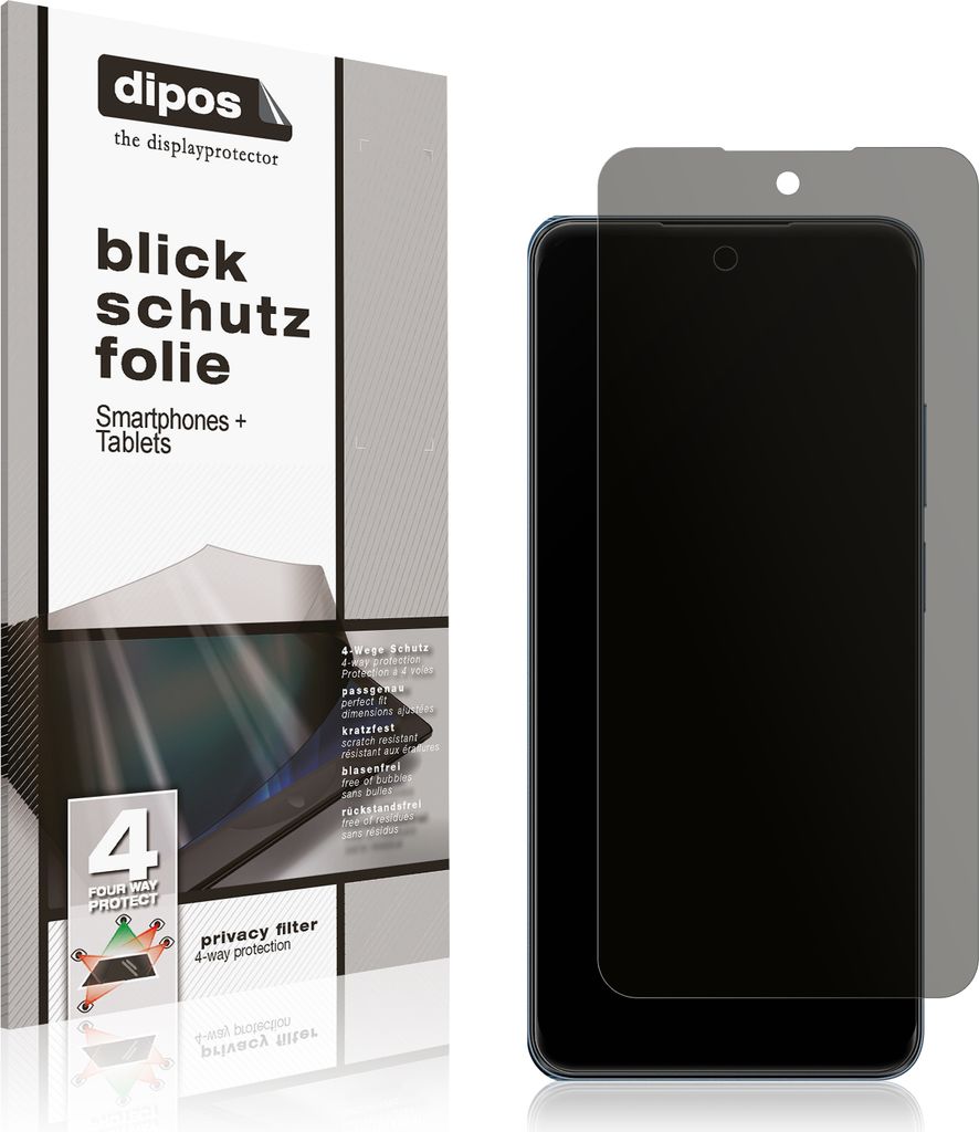 Blickschutzfolie für Realme C65s matt Schutzfolie Folie Display Schutz dipos