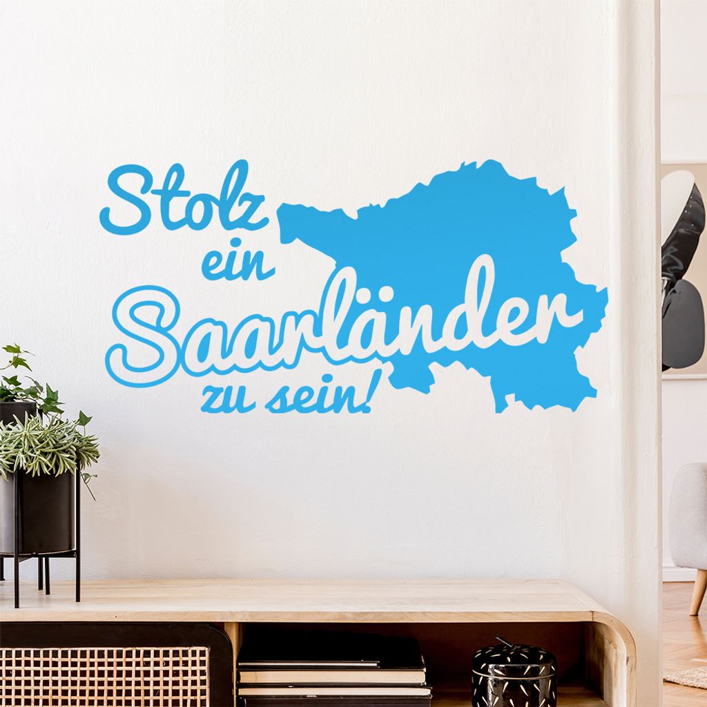 Saarländer Saarland Stolz Wandtattoo Wandaufkleber Wall Sticker - Dekoration, Küche, Wohnzimmer, Schlafzimmer, Badezimmer