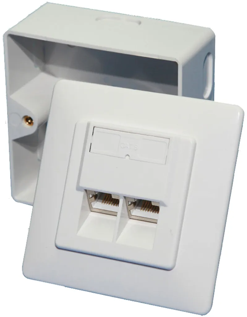 Prise Réseau Murale RJ45 Cat. 6 pour Bureau et Maison Installation Facile