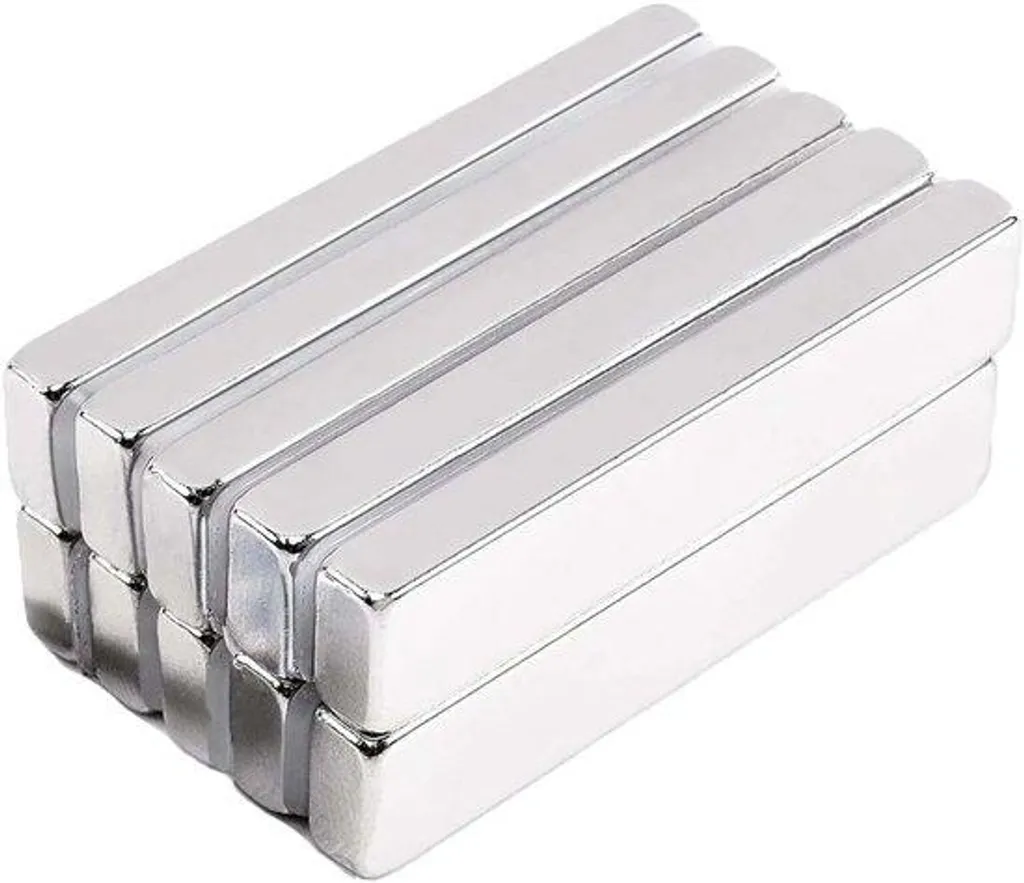 Aimants néodyme pour bricolage et affichage 40x10x5 mm blancs (x10)