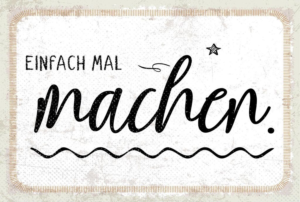 vianmo Blechschild 12x18 cm einfach mal machen