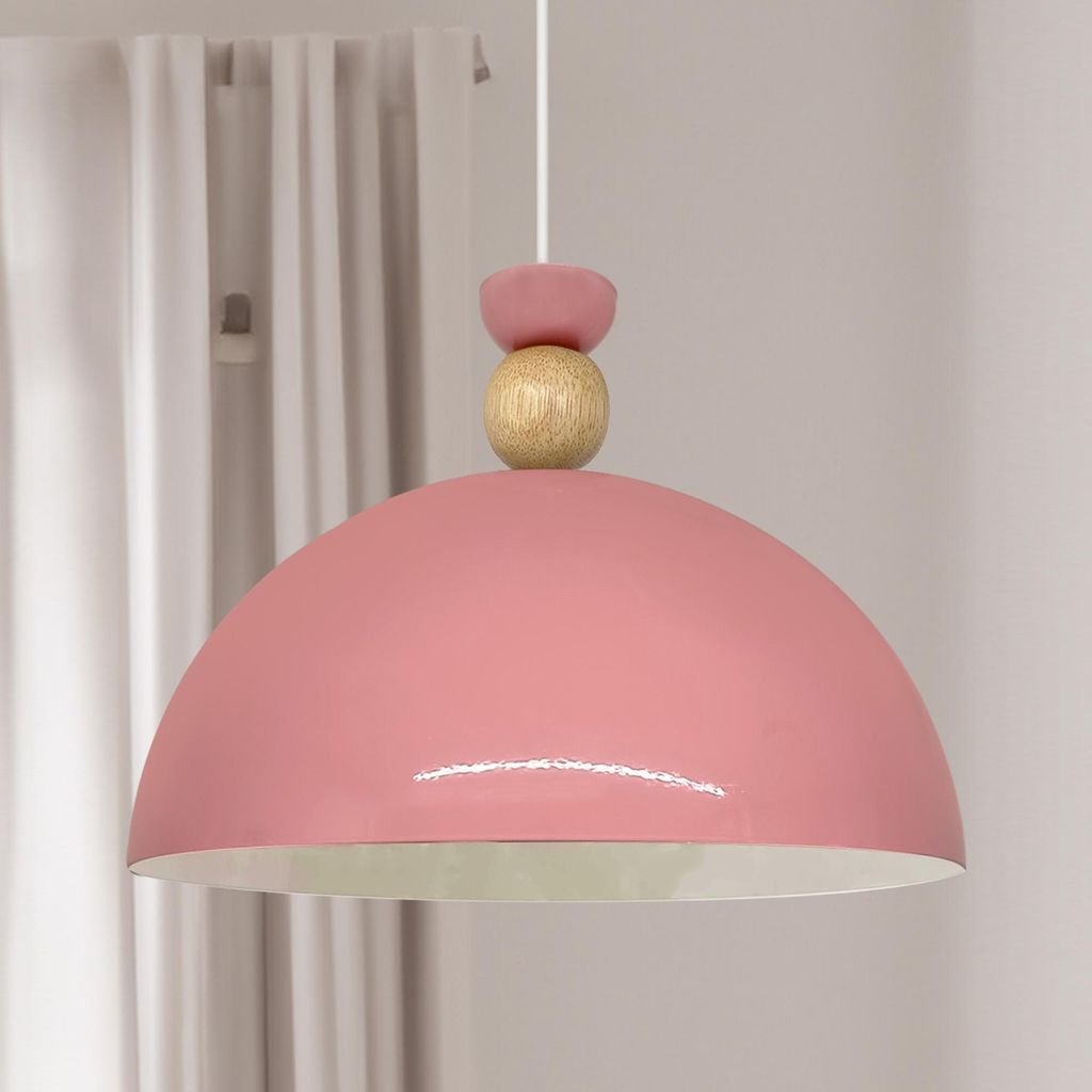 Yimpi Pendelleuchte Rosa Hängelampe Industrial Ø30 cm, E27, Moderne Lampe