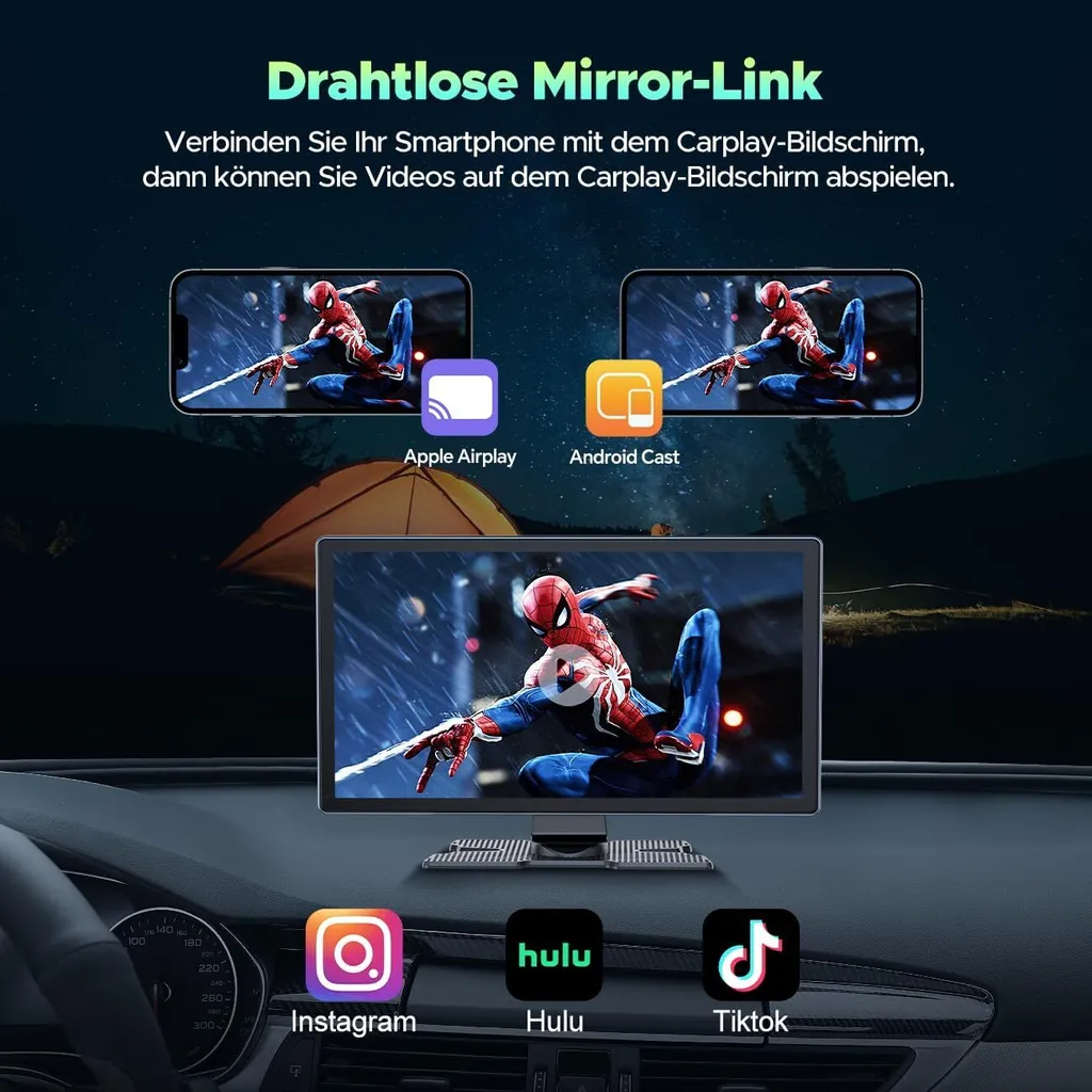 Autoradio CarPlay sans fil avec Écran Android Fluide et Bluetooth 5.0