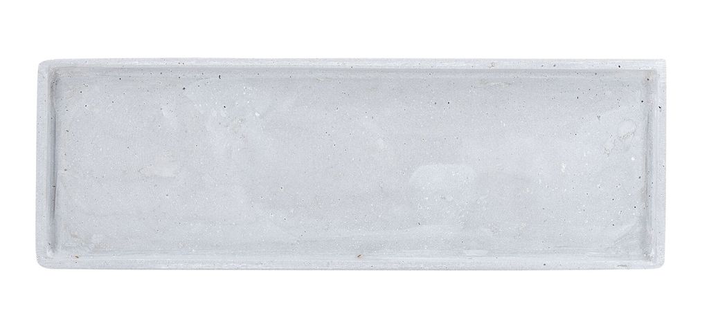 Deko Tablett L44cm Rechteckig Grau Betonoptik Dekoschale Produktbild 
