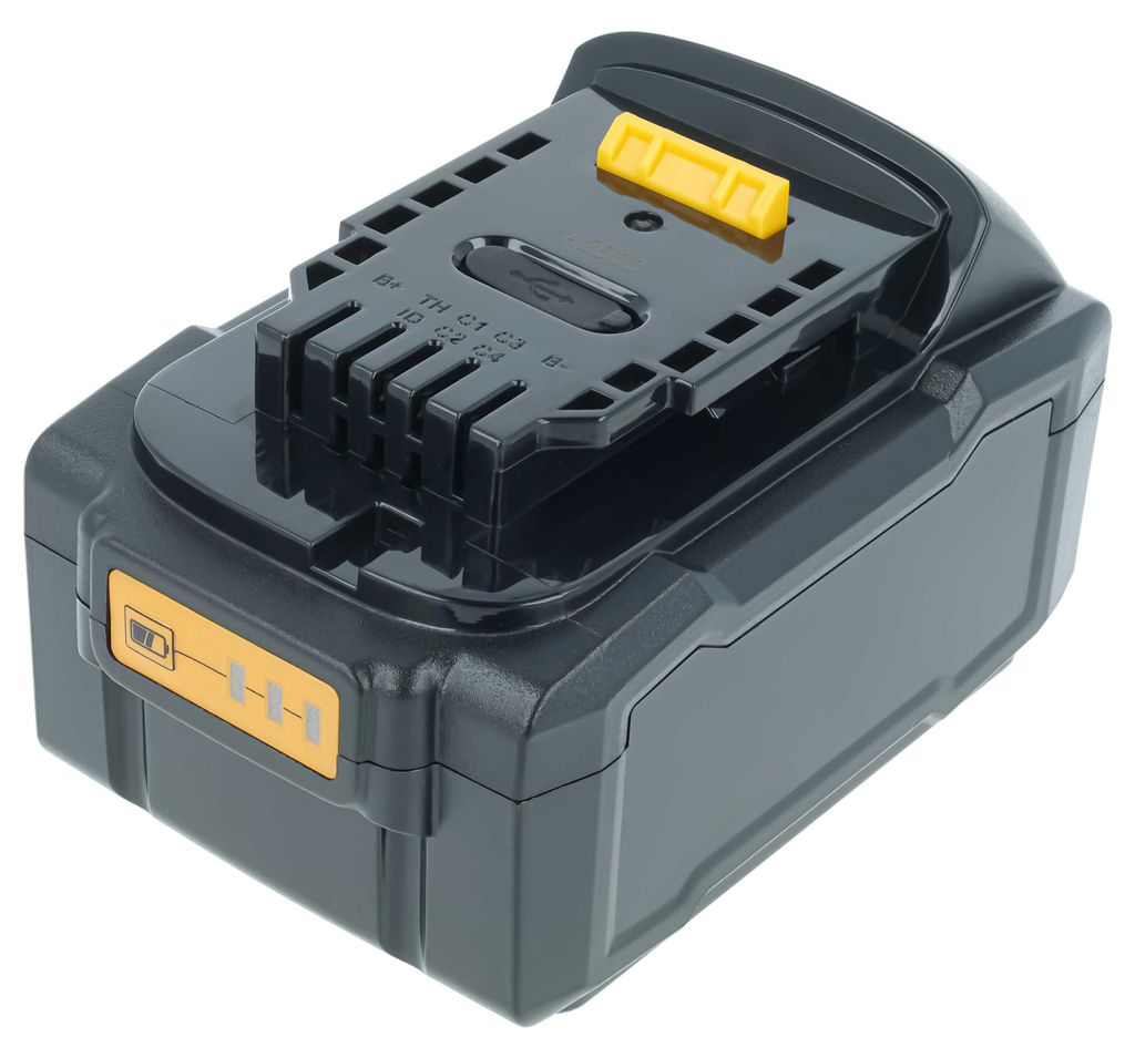vhbw Akku kompatibel mit Dewalt DCD980L2, DCD797, DCD980, DCD796, DCD796D2, DCD796P2, DCD796NT Werkzeug (4000 mAh, Li-Ion, 18 V), 1x USB-C Buchse