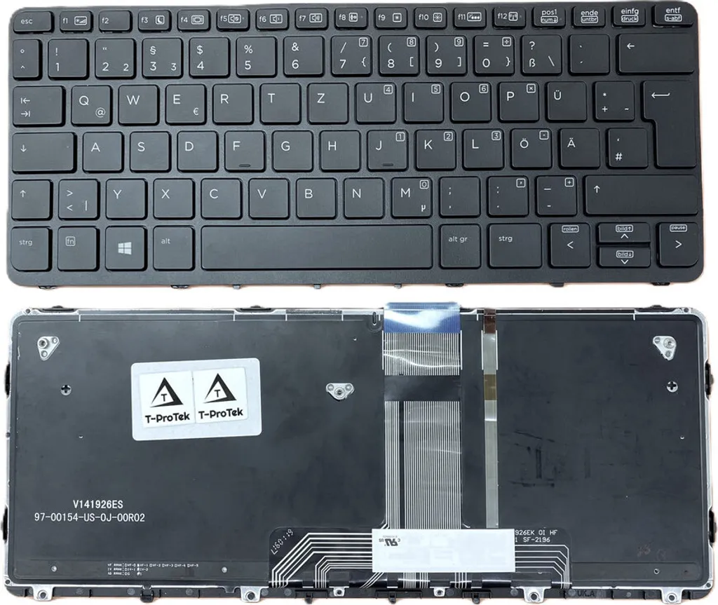 Clavier Allemand pour Réparer Laptop 9Z.N9WBV - Noir avec Rétroéclairage
