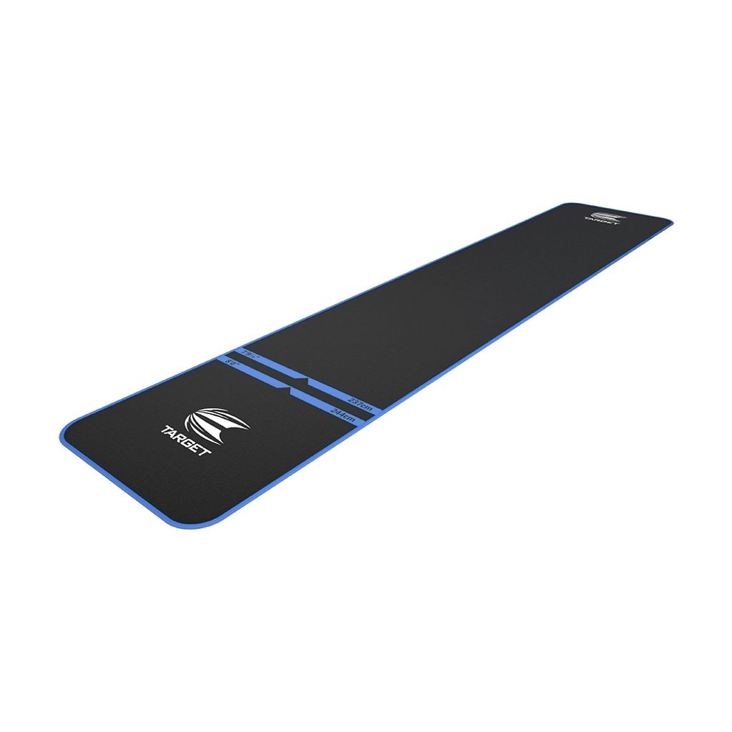 Target Darts Professionelle Dartmatte Blau - Turnier Oche System Nylon Bodenschutz
