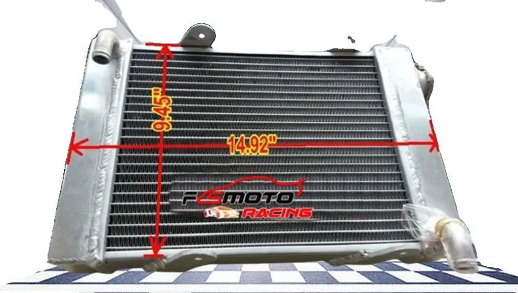 Radiateur Karting 15x9,5 Pouces Haute Capacité en Aluminium Soudé TIG