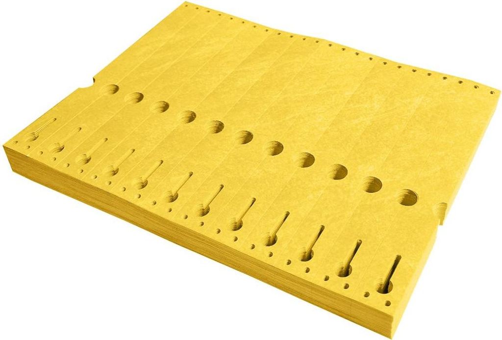 CombiCraft Tyvek Schlaufenetiketten - 220 x 25,4 mm - 1000 Stück - Gelb - 105 g/m² Tyvek - Geeignet für Matrixdrucker